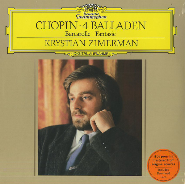 Классика Deutsche Grammophon Intl Krystian Zimerman, Chopin: 4 Ballads; Barcarolle; Fantasie классика deutsche grammophon intl lisiecki jan chopin etudes op 10