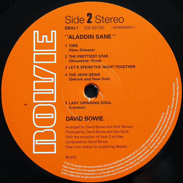 Рок PLG David Bowie Aladdin Sane (180 Gram/Gatefold/Remastered) - фото 7