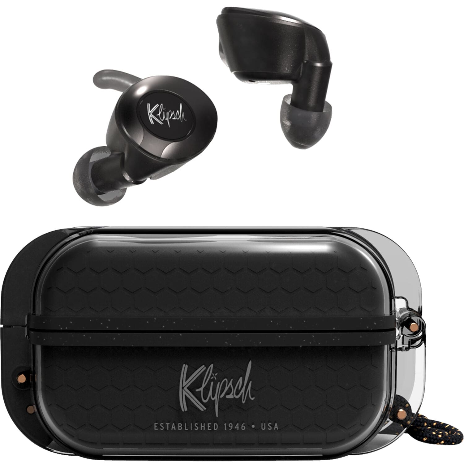 Беспроводные наушники Klipsch T5 II TW Sport Black newly g2 bone conduction true wireless stereo headset bt5 1 sport headphones