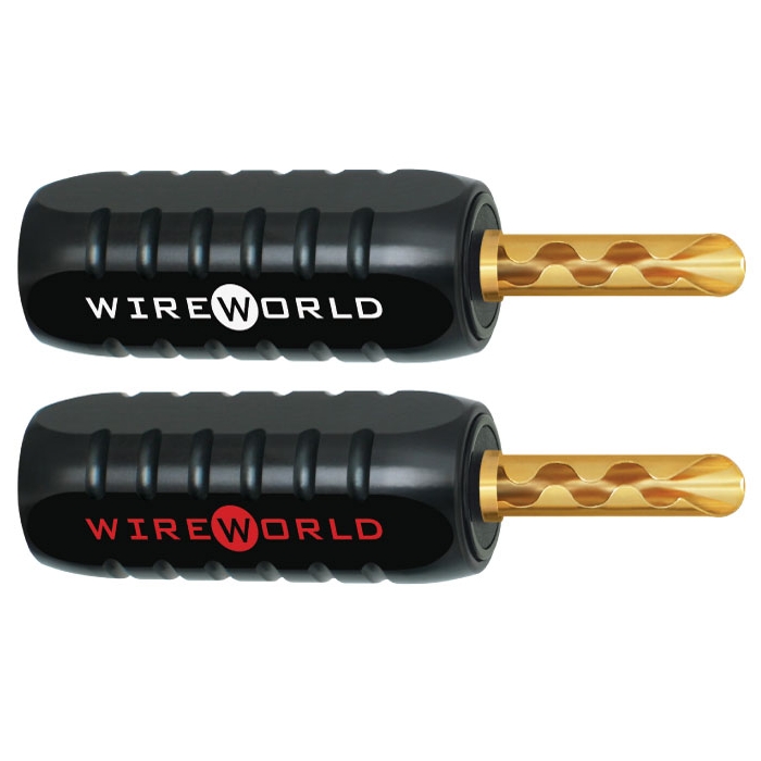Разъёмы для акустического кабеля Wire World Gold Set Screw Banana 10ga ABS Shell (4p.)