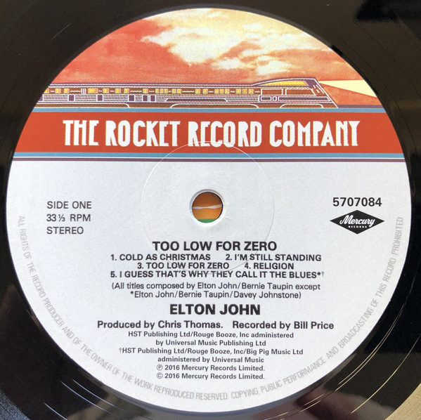 Рок UMC/Mercury UK Elton John, Too Low For Zero (2016 Reissue) - фото 4