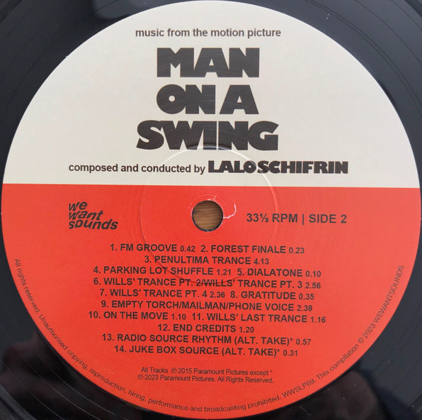 Саундтрек IAO Саундтрек - Man On A Swing (Lalo Schifrin) (Black Vinyl LP) - фото 4