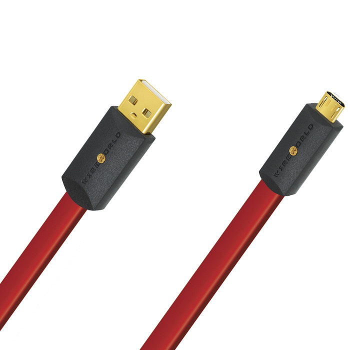 USB, Lan Wire World Starlight 8 USB 2.0 A-Micro B Flat Cable 1.0m (S2AM1.0M-8) usb lan wire world chroma 8 usb 3 0 a micro b flat cable 2 0m c3am2 0m 8