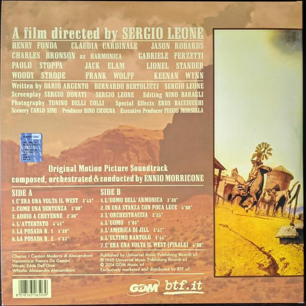 Саундтрек IAO Саундтрек - Once Upon A Time In The West (Ennio Morricone) (Coloured Vinyl LP) - фото 2