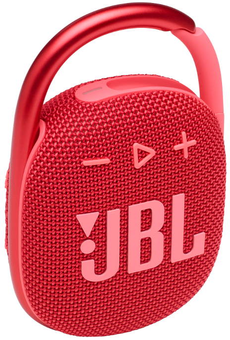 Портативная акустика JBL Clip 4 Red (JBLCLIP4RED) пушистик на кольце с карабином яркая гусеница в очках и шапке 15 см микс
