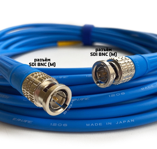Кабели с разъемами GS-PRO 12G SDI BNC-BNC (blue) 8 метров кабели с разъемами gs pro 12g sdi bnc bnc blue 10 метров