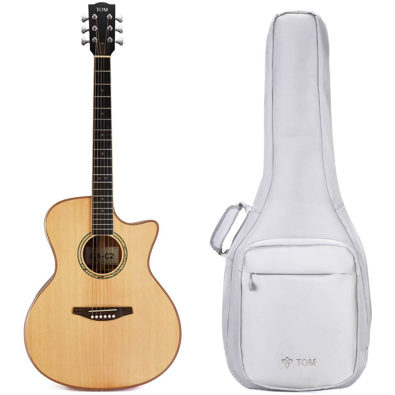 Акустические гитары TOM GA-C2 (чехол в комплекте) электрогитары solar guitars v2 7c чехол в комплекте