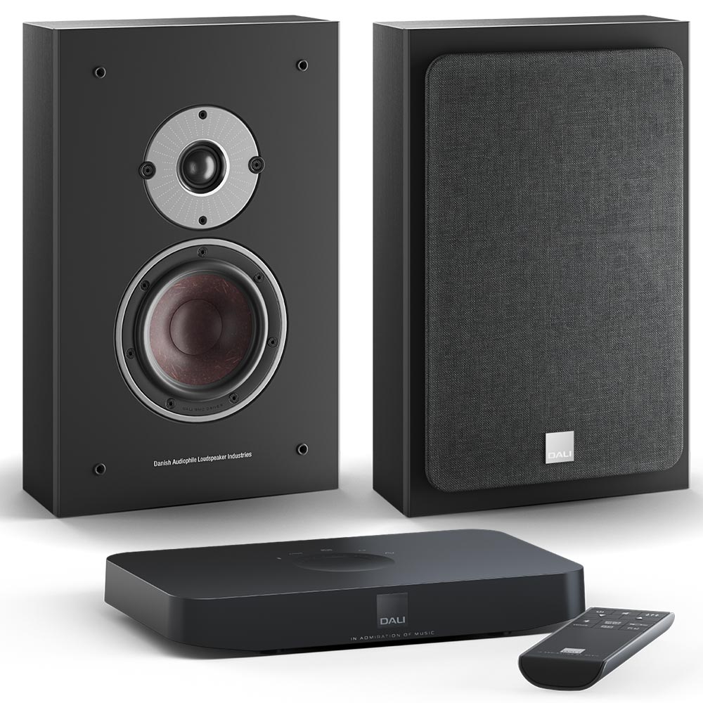Настенная акустика Dali Oberon OnWall C Black Ash + Sound Hub Compact предусилители dali sound hub compact