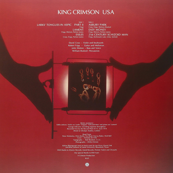 Рок Discipline Global Mobile King Crimson - USA (Black Vinyl LP) - фото 3