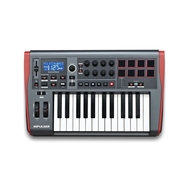 MIDI клавиатуры Novation Impulse 25 worlde ультра портативный мини профессиональные 25 ключ usb midi барабан колодки и контроллер клавиатуры