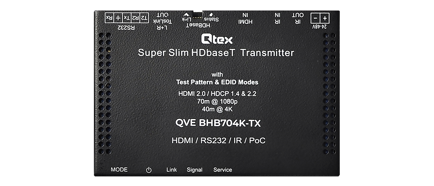 Передача сигналов по витой паре Qtex QVE BHB704K-TX передача сигналов по ip сетям gefen ext dvika lans tx