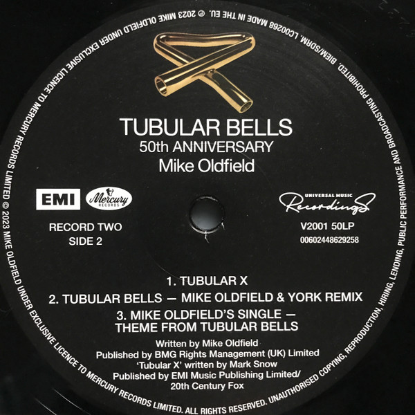 Рок Universal (Aus) Oldfield, Mike -Tubular Bells (50th Anniversary, Half Speed Master Black Vinyl 2LP) - фото 8