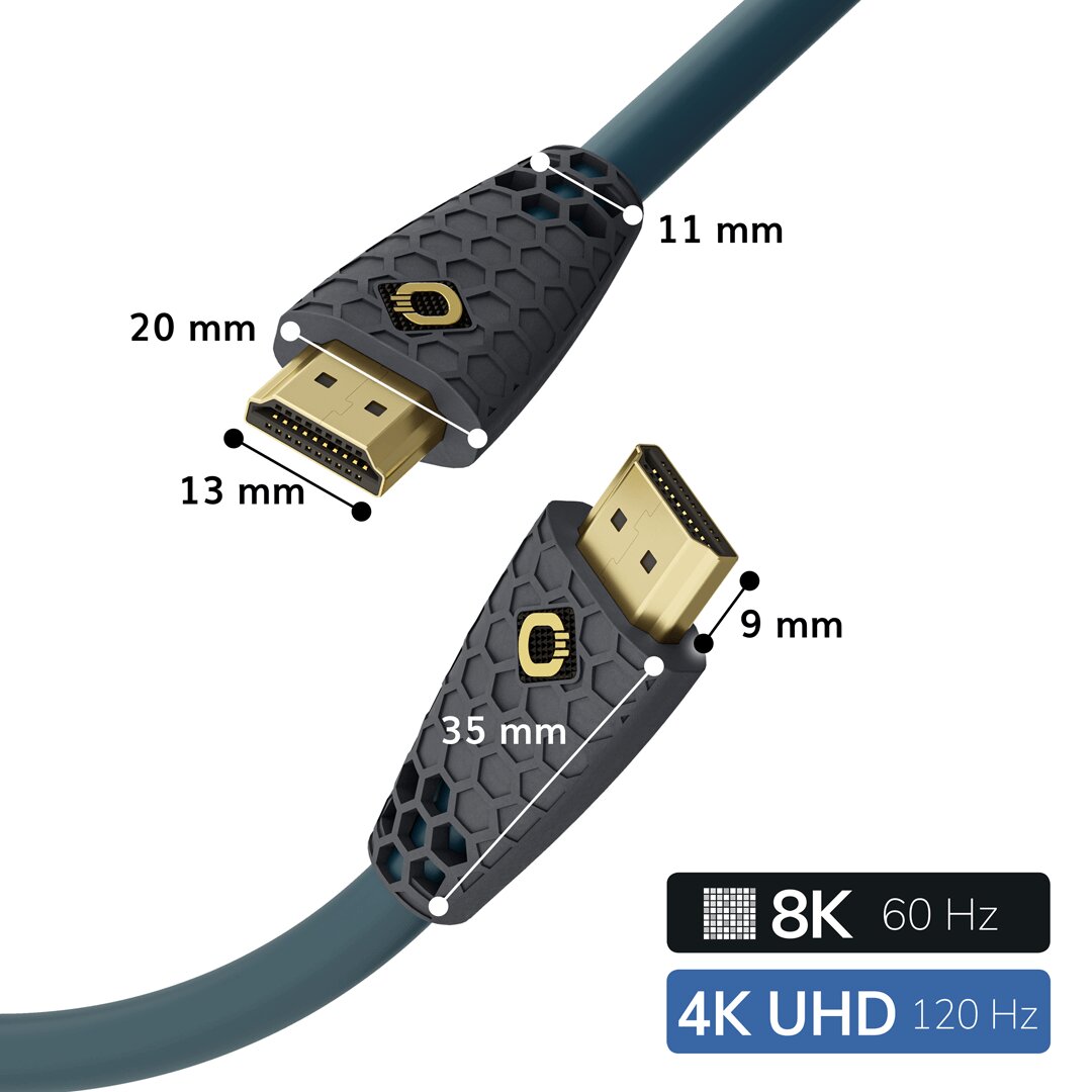 HDMI кабели Oehlbach Flex Evolution UHD, 1.5m (D1C92601), цвет синий - фото 8