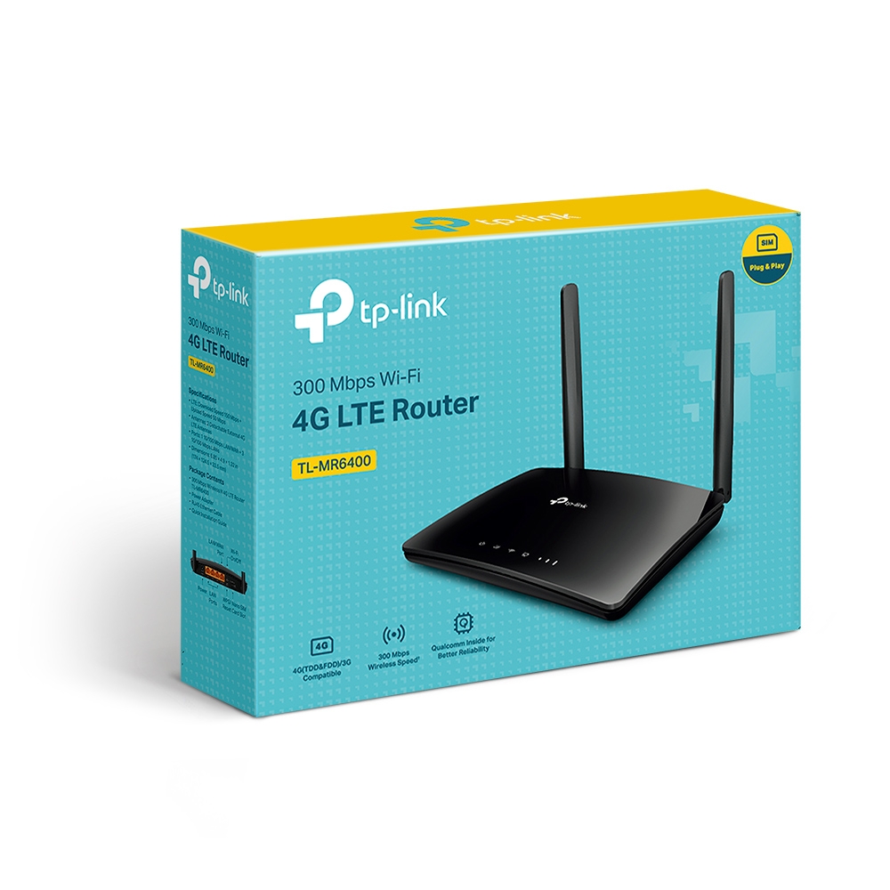 Роутеры TP-LINK TL-MR6400 N300 10/100BASE-TX/4G cat.4 Black, цвет черный - фото 6