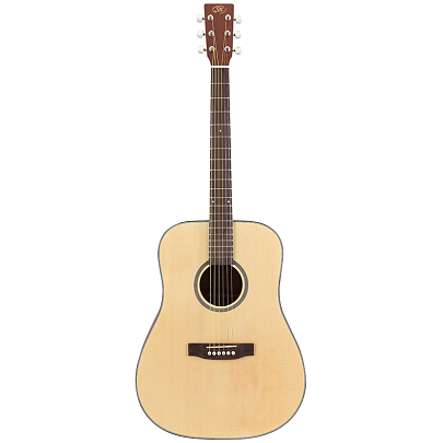 Акустические гитары SX SD304 ремень для гитары жёлтое пламя длина 60 117 см ширина 5 см 12 медиаторов в подарок