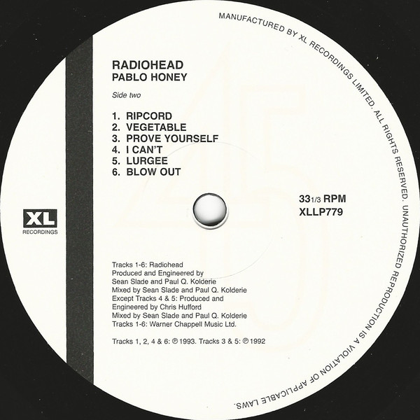 Рок XL Recordings Radiohead - Pablo Honey - фото 4