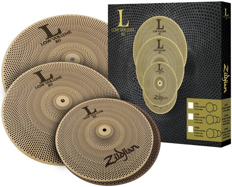 Тарелки, барабаны для ударных установок Zildjian LV468 L80 Low Volume 14” HiHat/16” Crash/18” Crash Ride Box Set набор тарелок