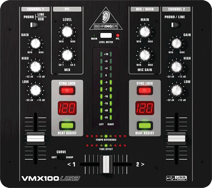 DJ-микшеры и оборудование Behringer VMX100USB, цвет черный - фото 4