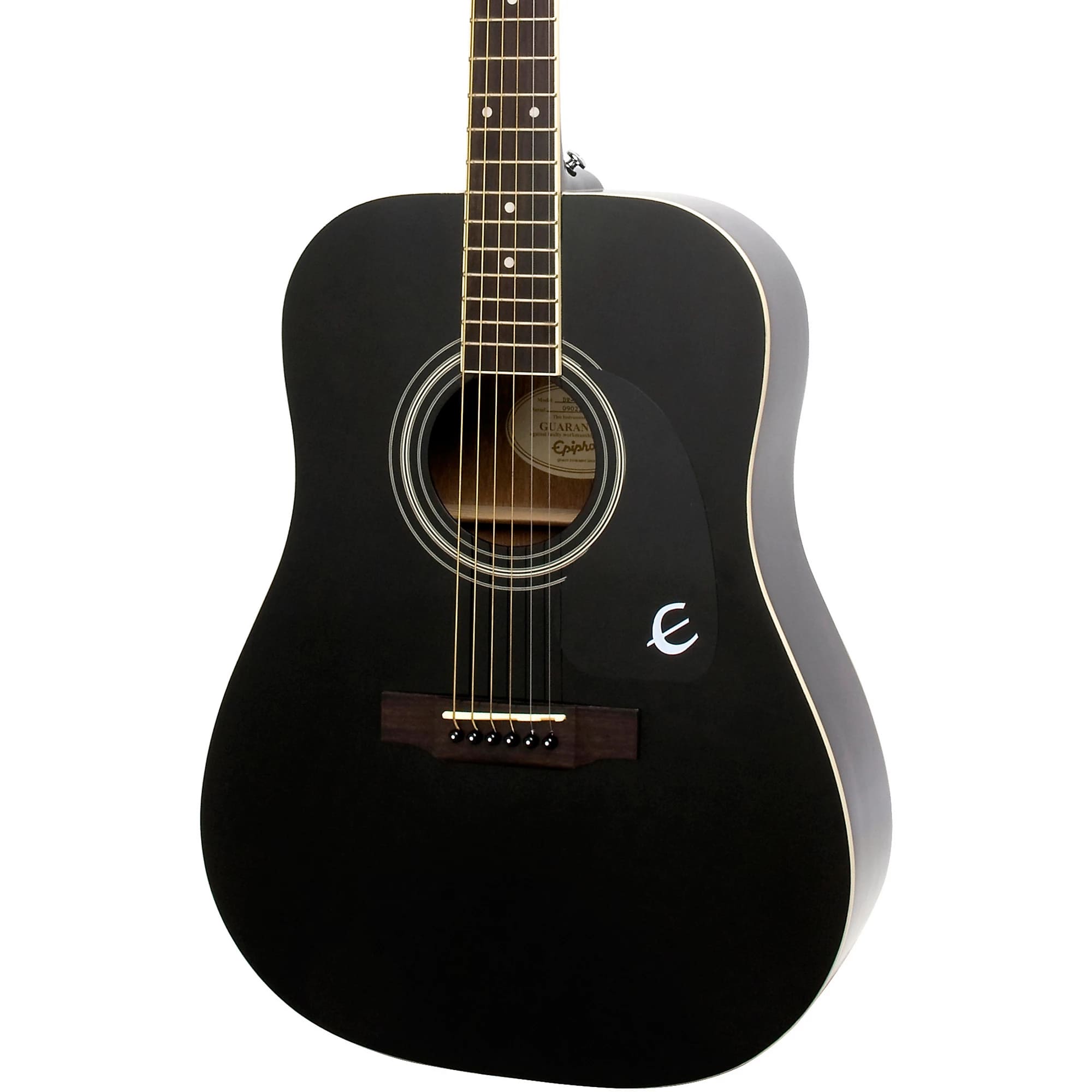 Акустические гитары Epiphone DR-100 Ebony, цвет черный, размер Medium Jumbo - фото 6