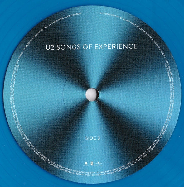 Рок Universal (Aus) U2 - SONGS OF EXPERIENCE - TRANSLUCENT CYAN (BLUE 2LP) - фото 7