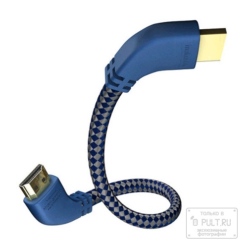 HDMI кабели In-Akustik Premium HDMI 90° 8.0 m #0042508 сетевые аудио проигрыватели bluesound powernode 2i hdmi white