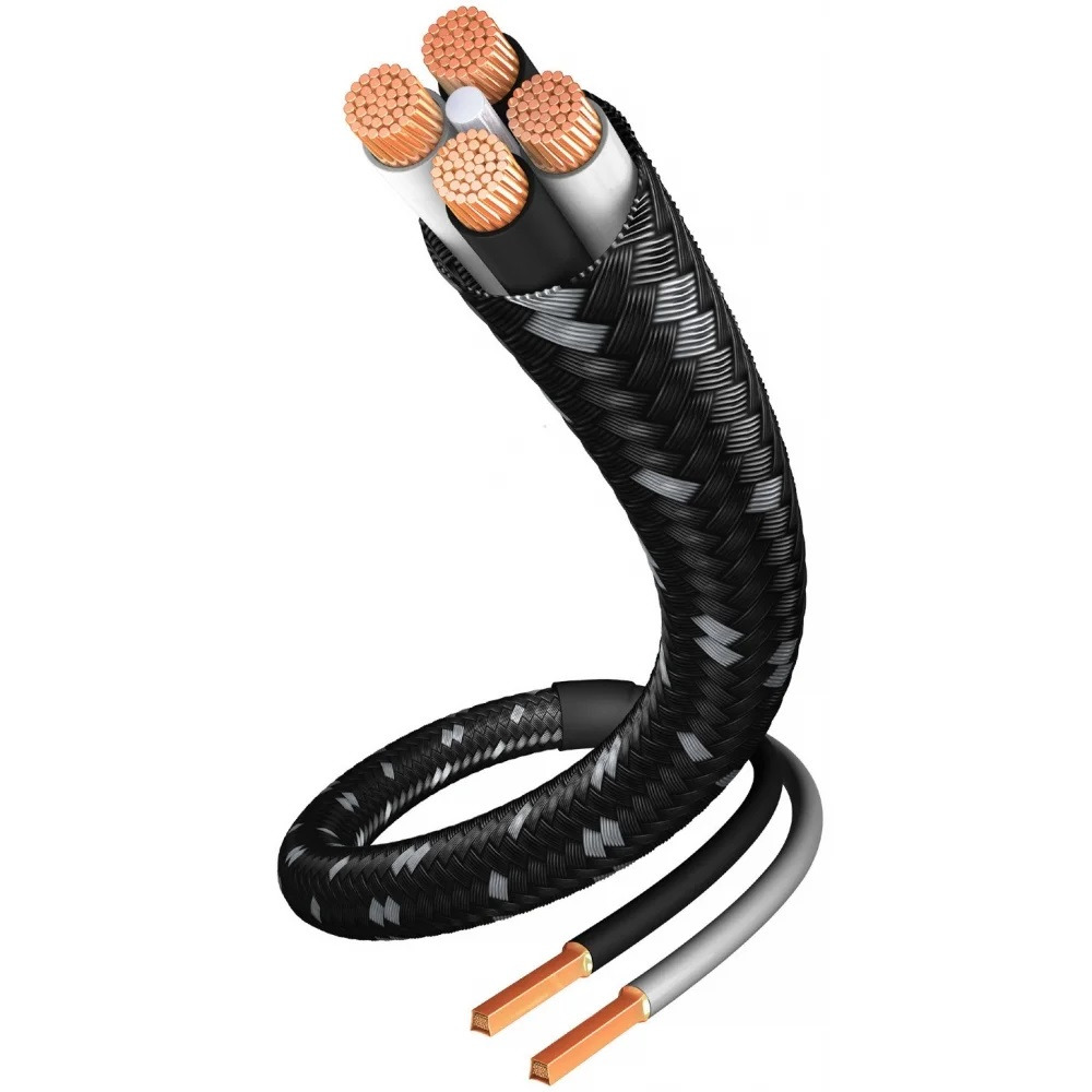 Кабели акустические в нарезку In-Akustik Exzellenz LS-40, 2 x 3 m, Single Wire, Ref. Spade 006027S020 кабели акустические с разъёмами in akustik star ls cable 2 x 2 5 mm2 spade 30 m white 0030226s01