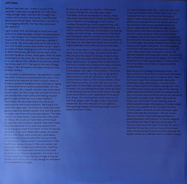 Электроника Universal US Jon Hassell - Psychogeography (Zones Of Feeling) (Black Vinyl 2LP) - фото 10