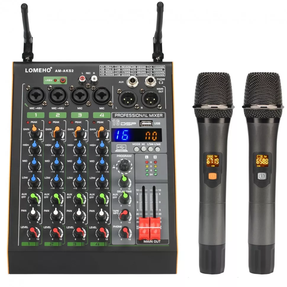 Микшерные пульты аналоговые LOMEHO AM-AKS2 многофункциональная живая звуковая карта для пения прямой трансляции записи голоса и музыки