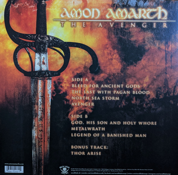 Металл Metal Blade Records Amon Amarth - The Avenger (Coloured Vinyl LP) - фото 7