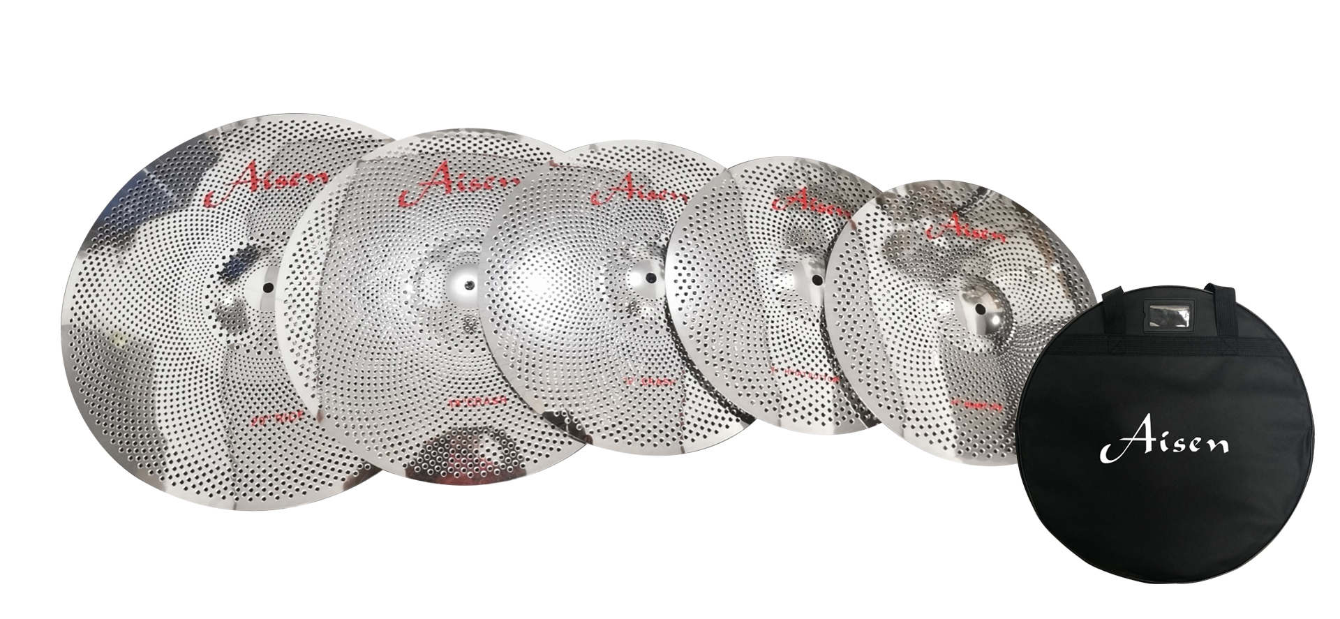 Тарелки, барабаны для ударных установок AISEN LOW VOLUME SILVER CYMBAL PACK тарелки барабаны для ударных установок zildjian sd4680 s dark cymbal pack 14h 16c 18c 20r
