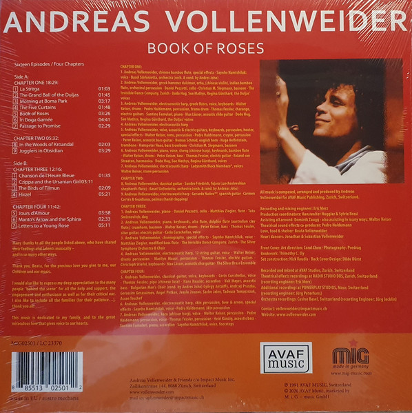 Электроника IAO Andreas Vollenweider - Book Of Roses (Black Vinyl LP) - фото 2