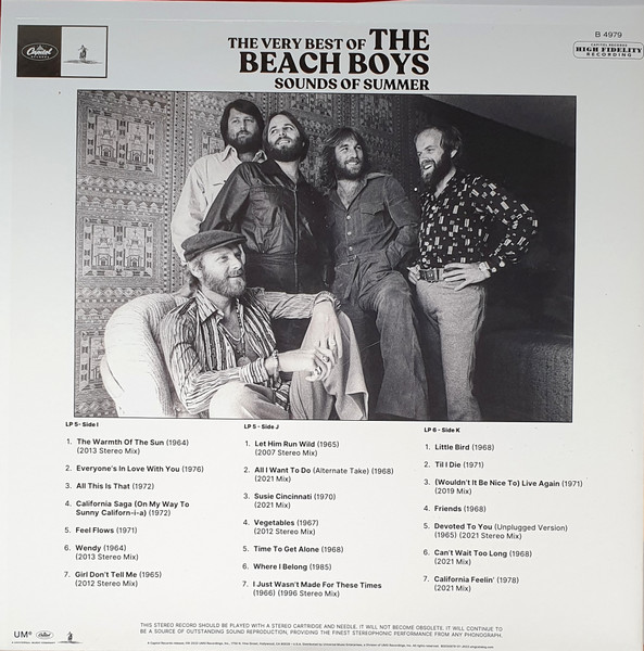 Сборники Universal US The Beach Boys - Sounds Of Summer: The Very Best Of (Box) (Black Vinyl 6LP) - фото 8