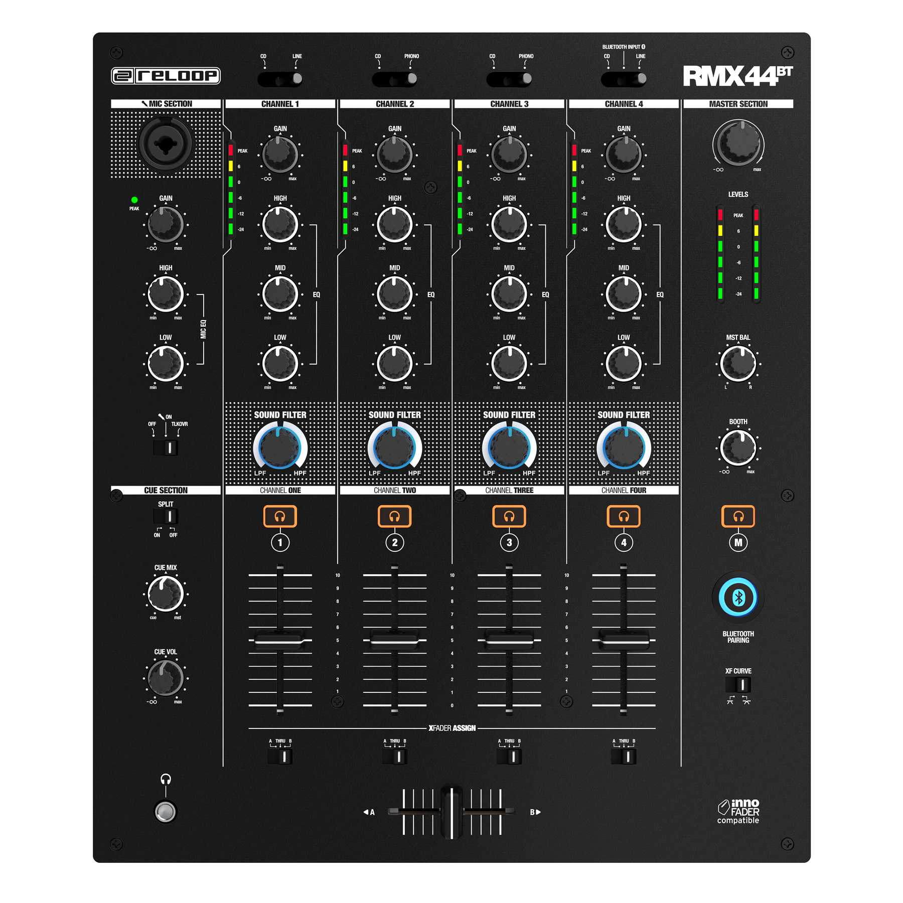 DJ-микшеры и оборудование Reloop RMX-44BT - фото 9