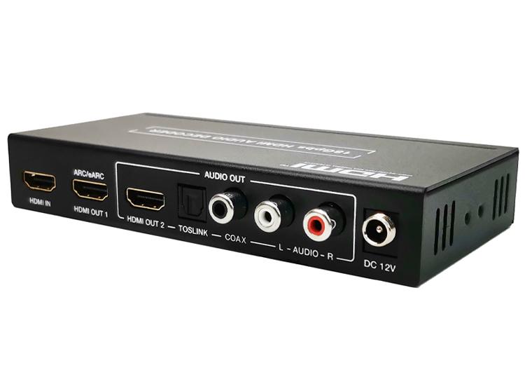 Преобразователи формата Dr.HD CA 157 HHA 4k 60hz hdmi splitter 1 in 2 out audio extractor arc spdif rca 2ch 18gbps dolby vision atmos hdr uhd edid setting scaler down
