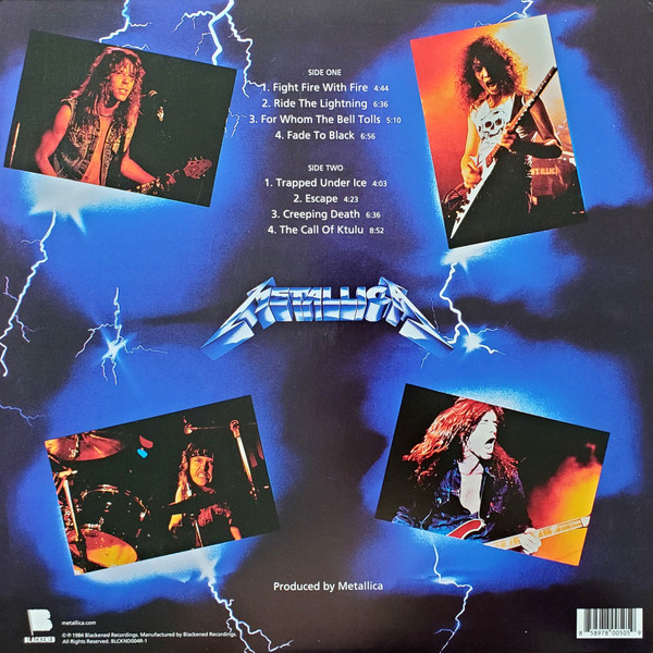 Рок Rhino Records METALLICA - RIDE THE LIGHTNING (LP) - фото 7