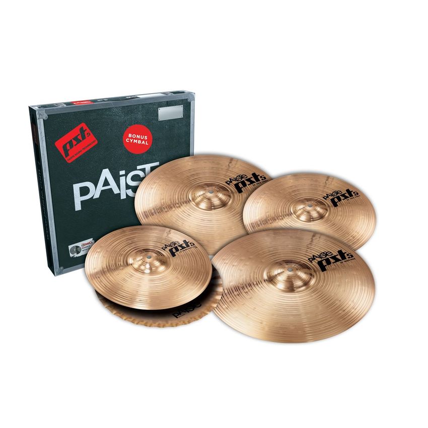 тарелки барабаны для ударных установок paiste 20 101 brass ride Тарелки, барабаны для ударных установок Paiste PST5 Rock Set + Bonus 16  набор тарелок (14
