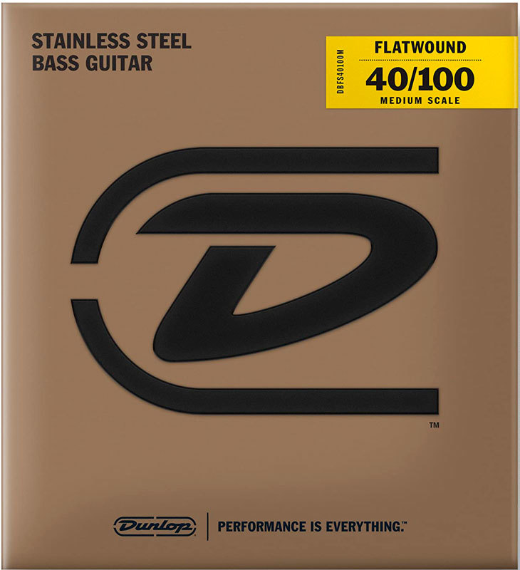 Струны Dunlop DBFS40100M Stainless Steel Flatwound