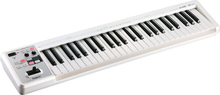 MIDI клавиатуры Roland A-49-WH контроллер midi клавиатуры worlde panda с 25 клавишами и midi контроллер drum pad