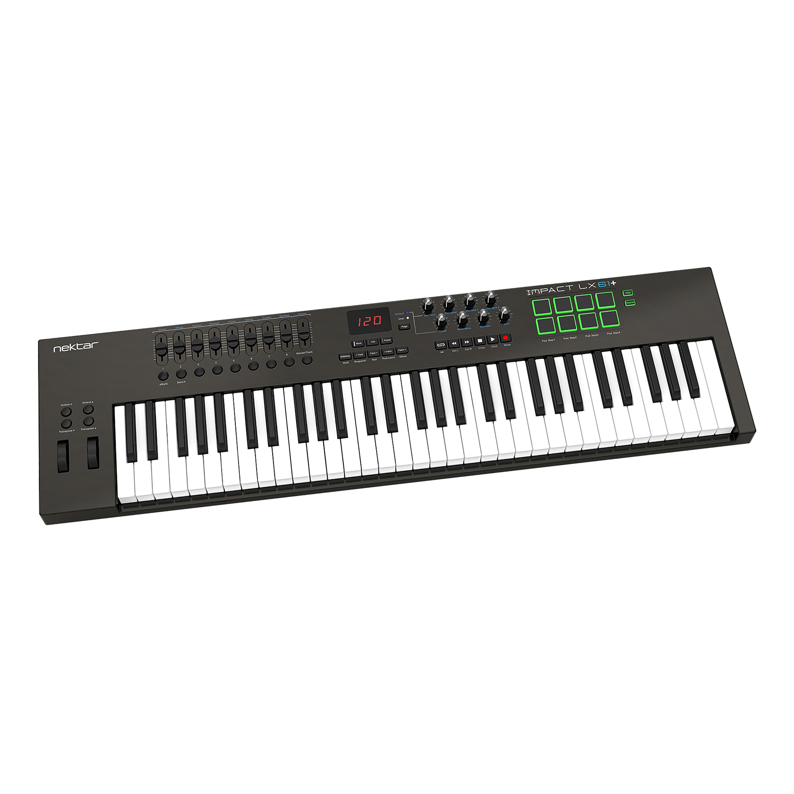 MIDI клавиатуры Nektar Impact LX 61+ worlde ультра портативный мини профессиональные 25 ключ usb midi барабан колодки и контроллер клавиатуры