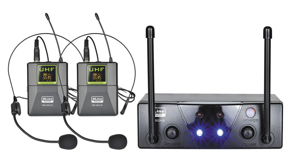 Радиосистемы головные Xline MD-262A-B (650-755 МГц) 2шт 2 4 g flysky fs ia6 6 канальный приемник пульта дистанционного управления с двойной антенной совместимый flysky i4 i6 i10 gt2e gt2f gt2g передатчика