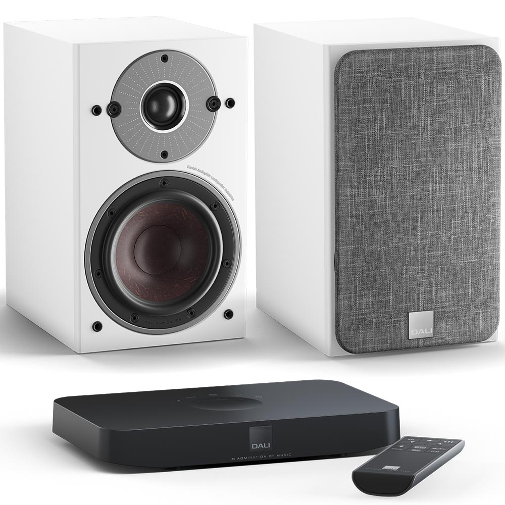 Полочная акустика Dali Oberon 1 C White + Sound Hub Compact