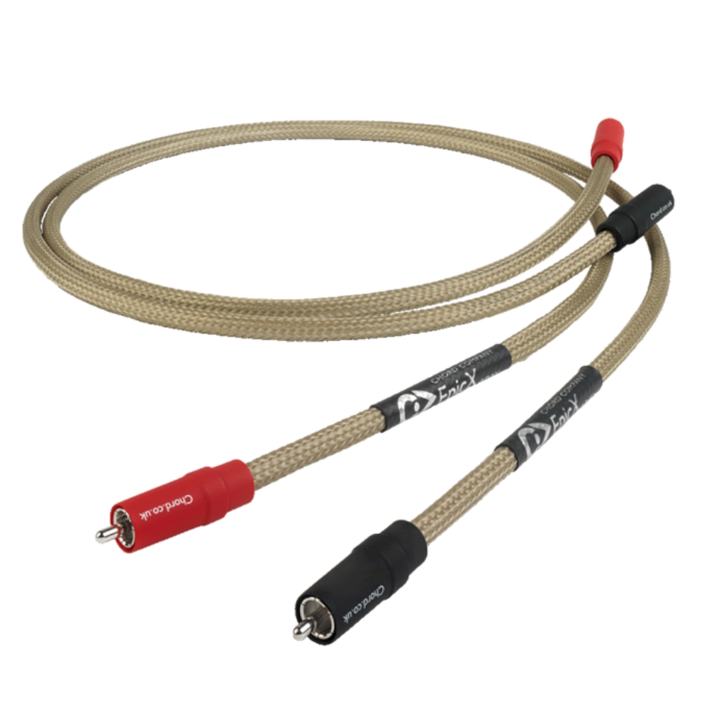 Кабели межблочные аудио Chord Company EpicX 2RCA to 2RCA Turntable (with fly lead) 1.2m