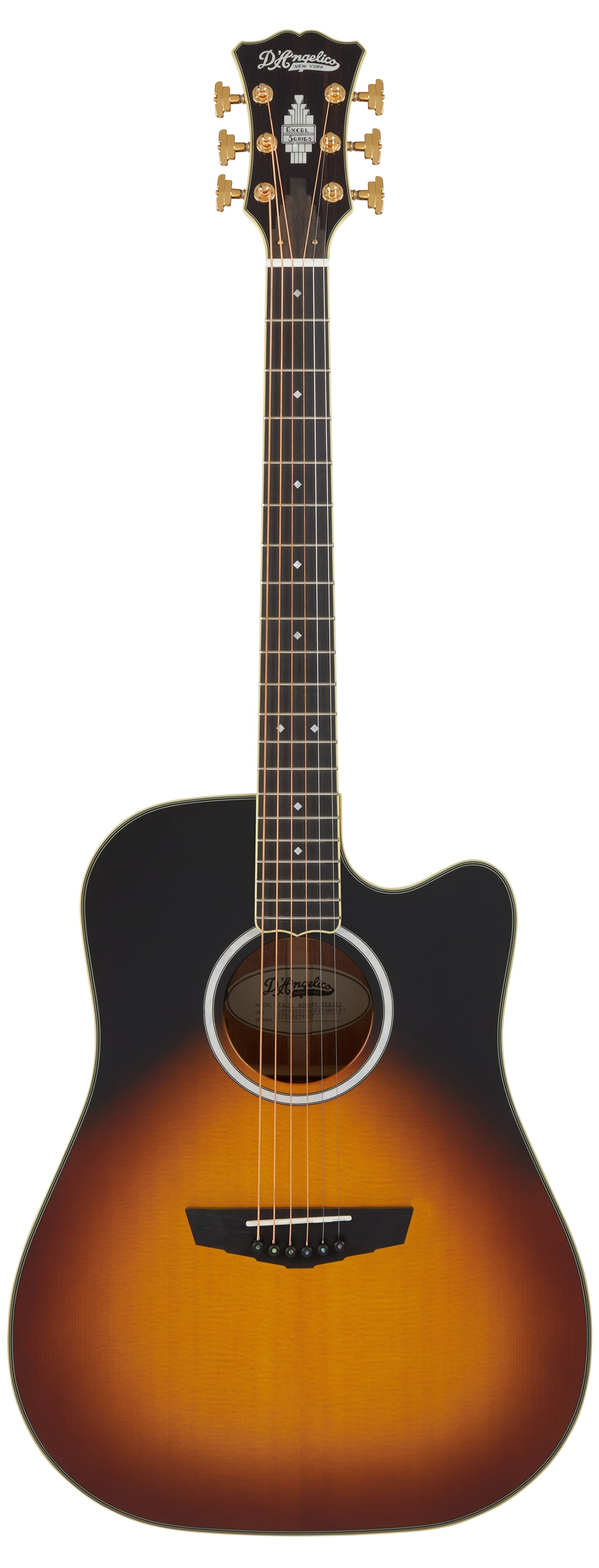 Электроакустические гитары D'Angelico Excel Bowery Vintage Sunset (чехол в комплекте)
