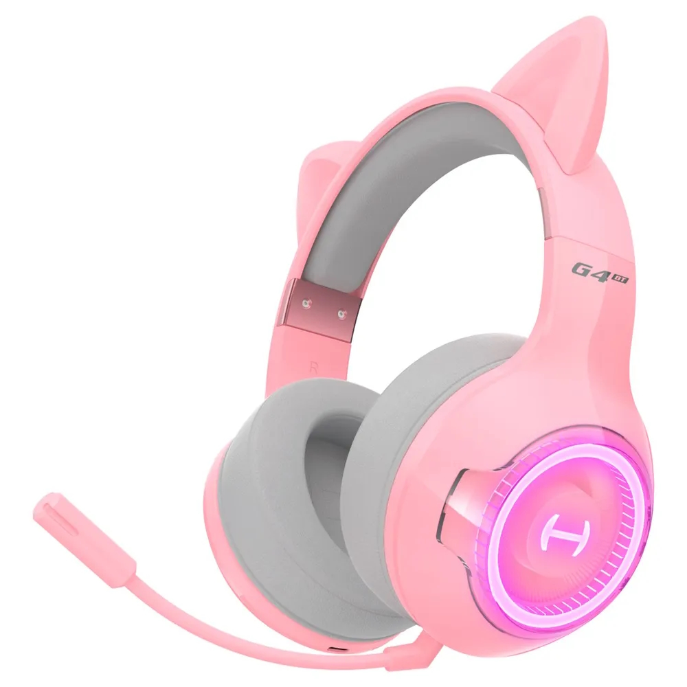 Игровые наушники Edifier G4BT pink xiberia s21 pink rabbit ears headset 3 5 мм игровая гарнитура пассивная гарнитура с шумоподавлением 7 1 виртуальный канал live headset