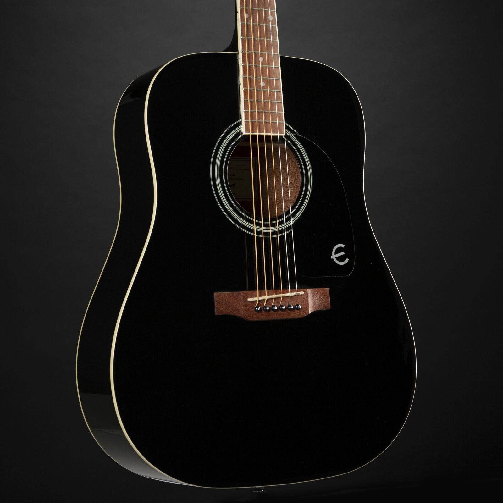 Акустические гитары Epiphone DR-100 Ebony, цвет черный, размер Medium Jumbo - фото 7