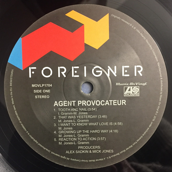 Поп WM Foreigner — AGENT PROVOCATEUR (LP) - фото 7