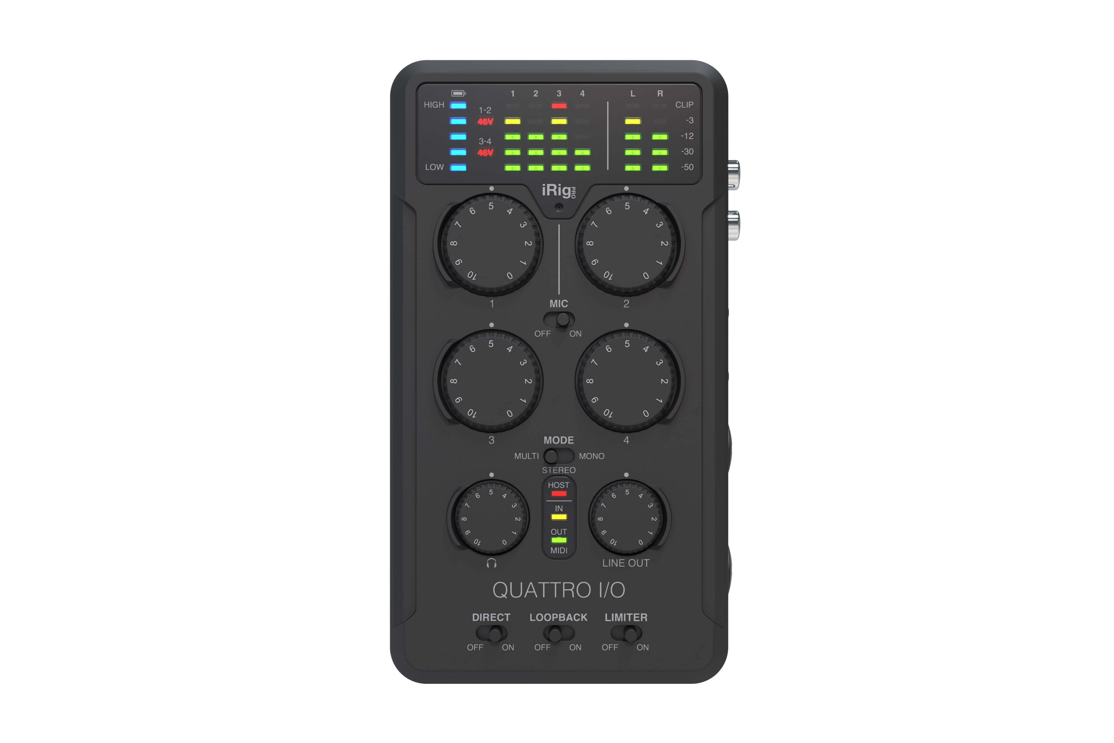 Внешние звуковые карты IK Multimedia IRIG-Pro-QUATTRO-IN внешние звуковые карты roland rubix22