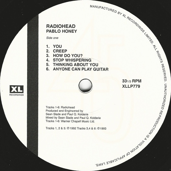 Рок XL Recordings Radiohead - Pablo Honey - фото 5