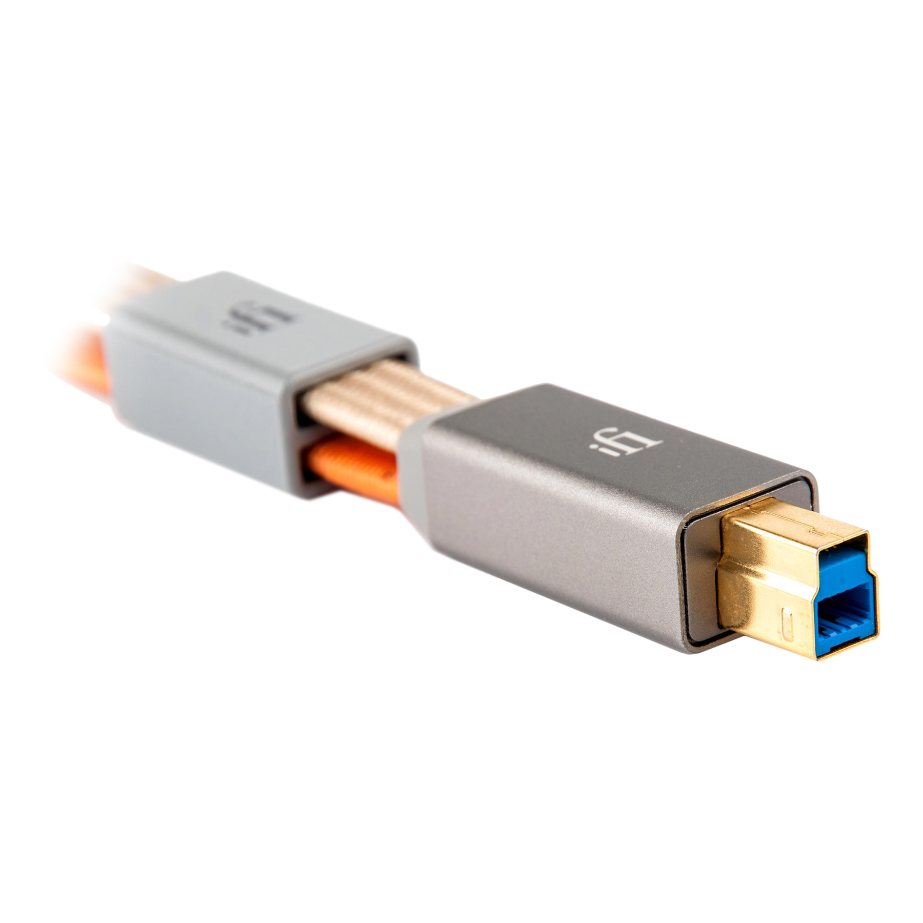 USB, Lan iFi Audio Gemini cable 3.0 (USB 3.0 B connector) 0.7m, цвет оранжевый - фото 6