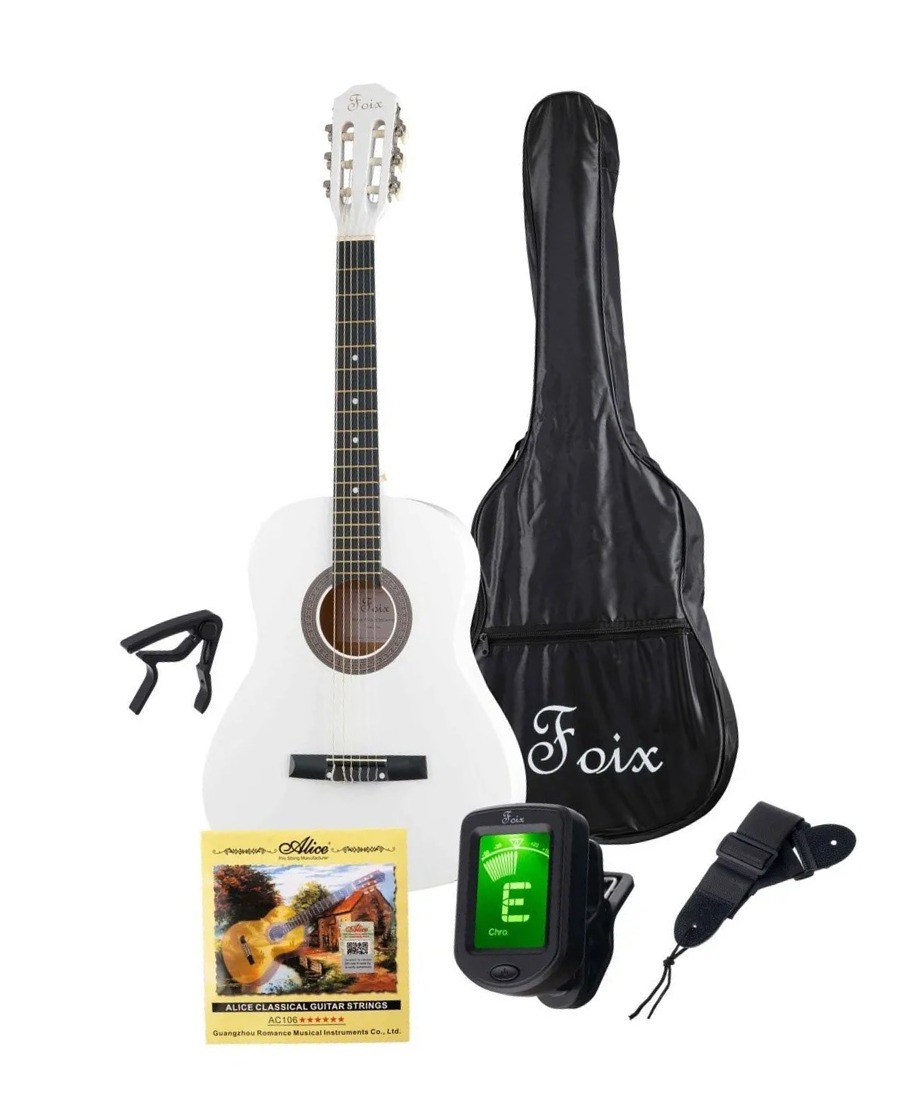 Классические гитары Foix FCG-2036CAP-WH-3/4 (аксессуары в комплекте) электроакустические гитары kepma d1ce sunburst matt кабель в комплекте